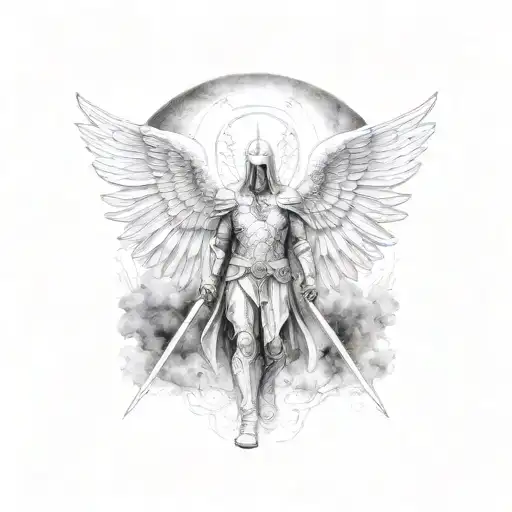 azrael the archangel tattoo design idea