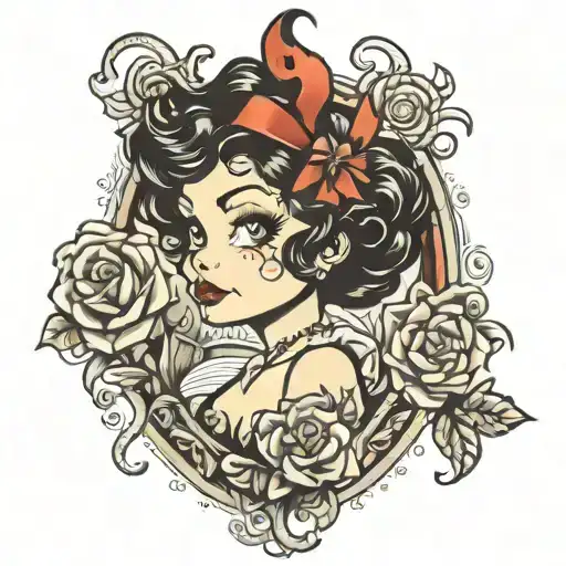 Betty boop  tattoo design idea
