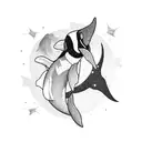 Orca constellation  tattoo design idea