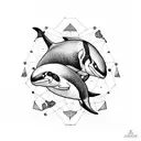 Orca constellation  tattoo design idea