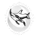 Orca constellation  tattoo design idea