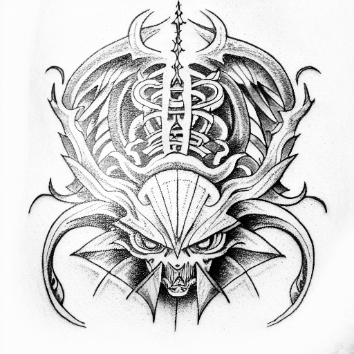 berserk tattoo with behelit, gutts and Griffith  tattoo design idea