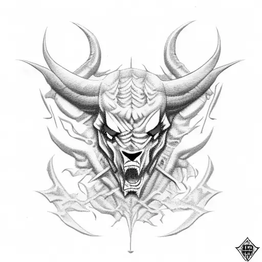 Mad bull with red eyes tattoo on chest with "est. 2003" in gothic style  tattoo design idea