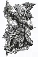 dota 2 arcana drow ranger tattoo design idea