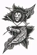 lion archery arrow design inspired tattoo design idea