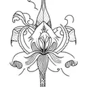 design a tattoo with the name Iris tattoo design idea