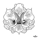 design a tattoo with the name Iris tattoo design idea