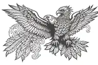 eagle wings tattoo design idea