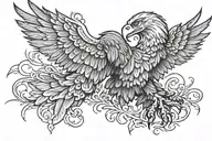 eagle wings tattoo design idea