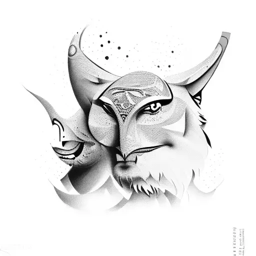 Dynamic illustration of the impetus to make things happen tattoo design idea