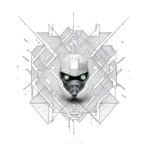 cyber sigilism small tattoo tattoo design idea