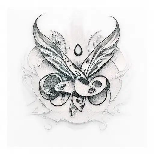 latter C and A combination  tattoo design idea