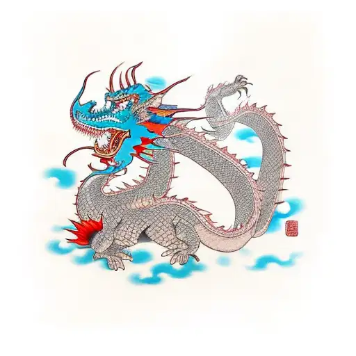 Zuko and aang training with the dragons tattoo design idea