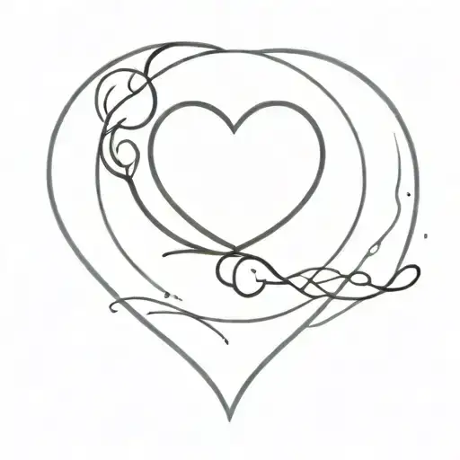 Apple, moon, heart surrounded tattoo design idea