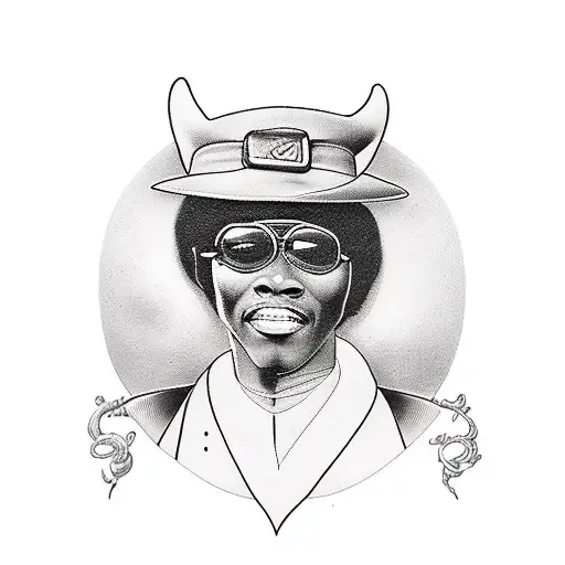 johnny guitar watson album cover tattoo design idea