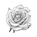 2 marigold, a rose, a carnation, daffodil, aster, holly, 2 water lilly tattoo design idea