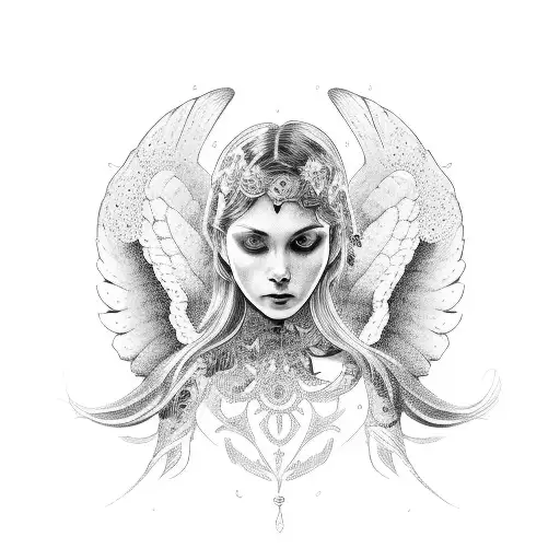 alas angel  tattoo design idea