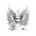 alas angel  tattoo design idea