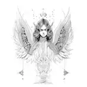 alas angel  tattoo design idea