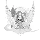 alas angel  tattoo design idea