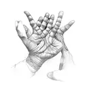 giving hands tattoo design idea