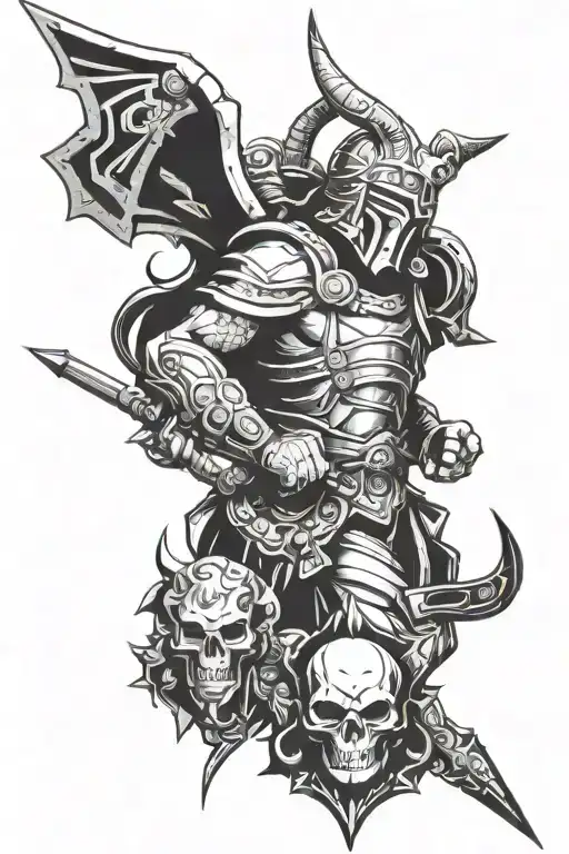 Ancient war depiction tattoo for forearm tattoo design idea