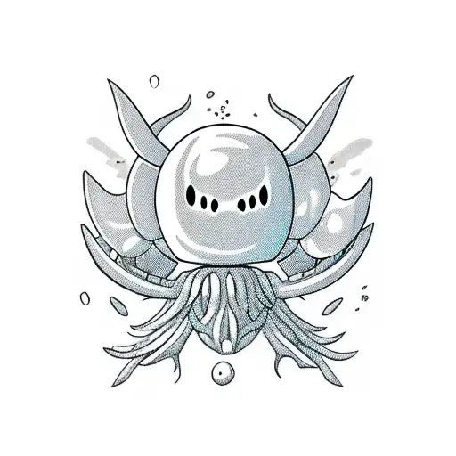 hollow knight videogame tattoo design idea