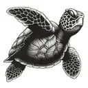 sea ​​turtle tattoo design idea