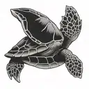 sea ​​turtle tattoo design idea