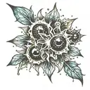 soot sprites with crystals tattoo design idea