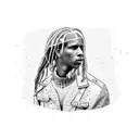 asap rocky testing  tattoo design idea