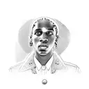 asap rocky testing  tattoo design idea