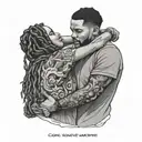 Love yourz j cole with girl hugging herself  tattoo design idea