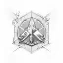 dice and arrowhead tattoo design idea