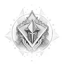 dice and arrowhead tattoo design idea