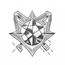 dice with arrowhead tattoo design idea