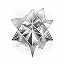 dice with arrowhead tattoo design idea