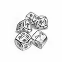roll the dice  tattoo design idea