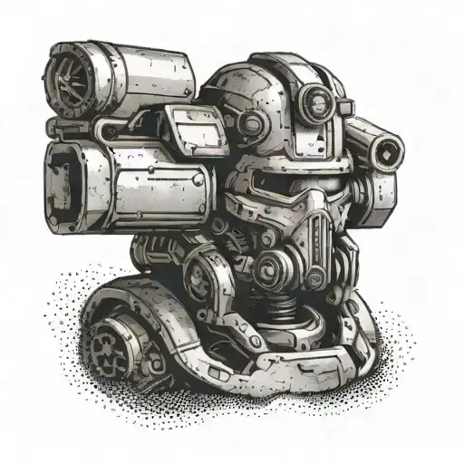 fallout brotherhood of steel tattoo design idea