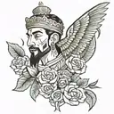 Amir prayed tattoo design idea