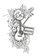 Incorporate elements from Amir Tataloo's music into a tattoo design tattoo design idea