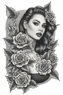 lana Rhoades tattoo design idea