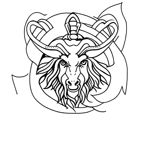 Aries with name Anna tattoo design idea