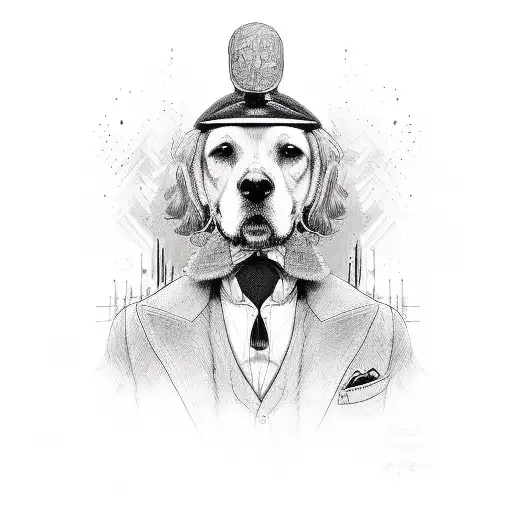 cachorro peaky blinders tattoo design idea