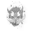 dad with son and daughter  tattoo design idea