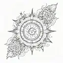 sun gothic tattoo design idea