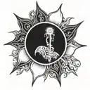 sun gothic tattoo design idea