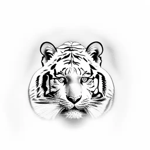 A zoo scene with animal rescuers releasing white tigers into the wild tattoo design idea