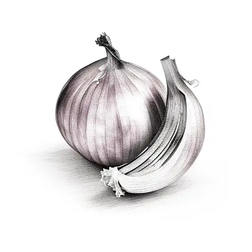 onion garlic shallot tattoo design idea