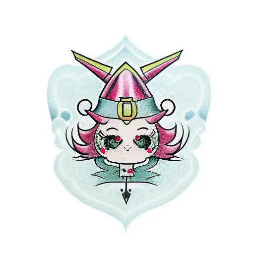 blossom powerpuff witch tattoo design idea